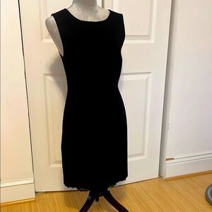 Elegant LBD Sleeveless Dress with lace edge